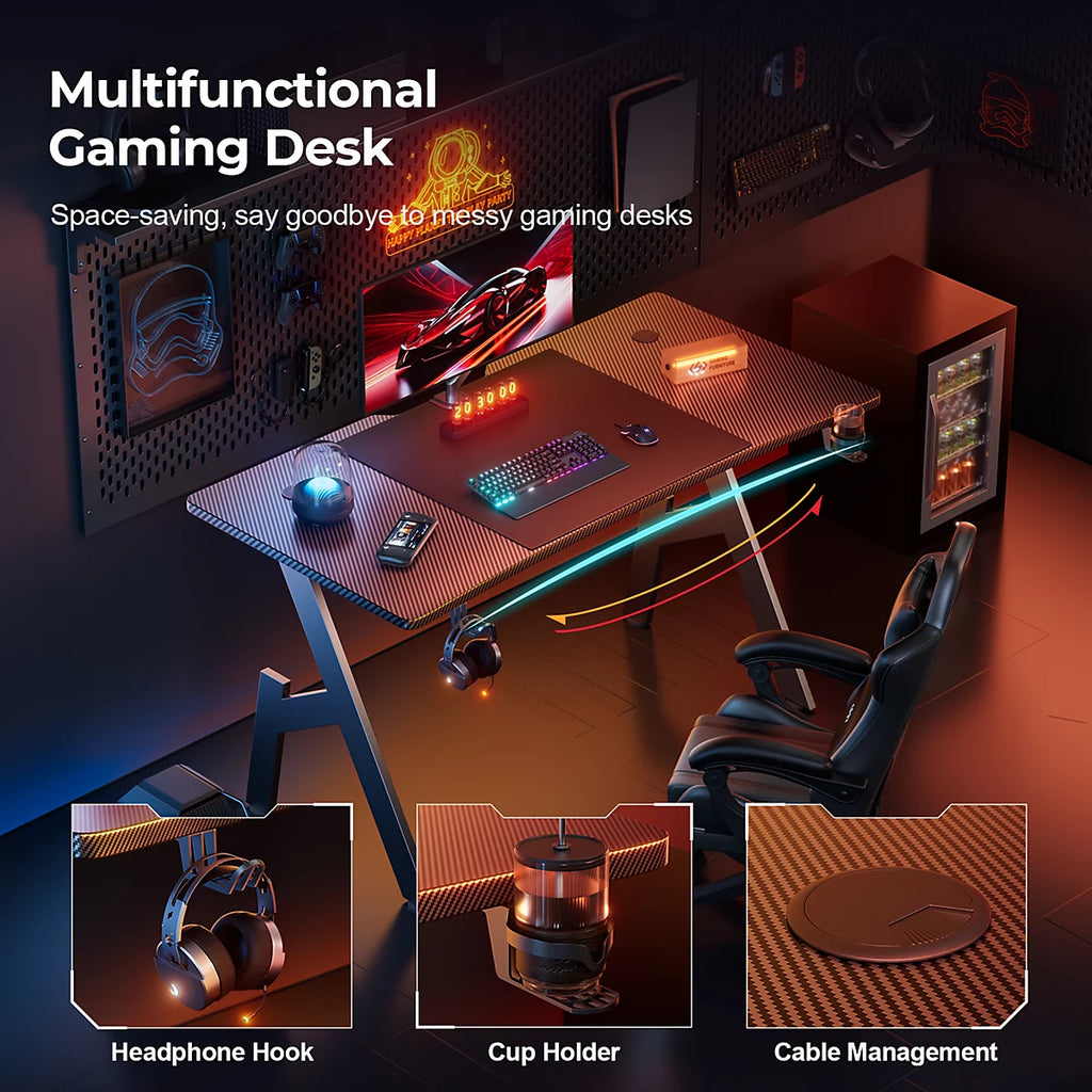 Precision Synergie 140x60cm A-shaped Steel Frame Gaming Desk
