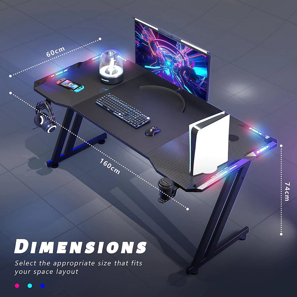 Precision Synergie 160x60cm RGB Gaming Desk
