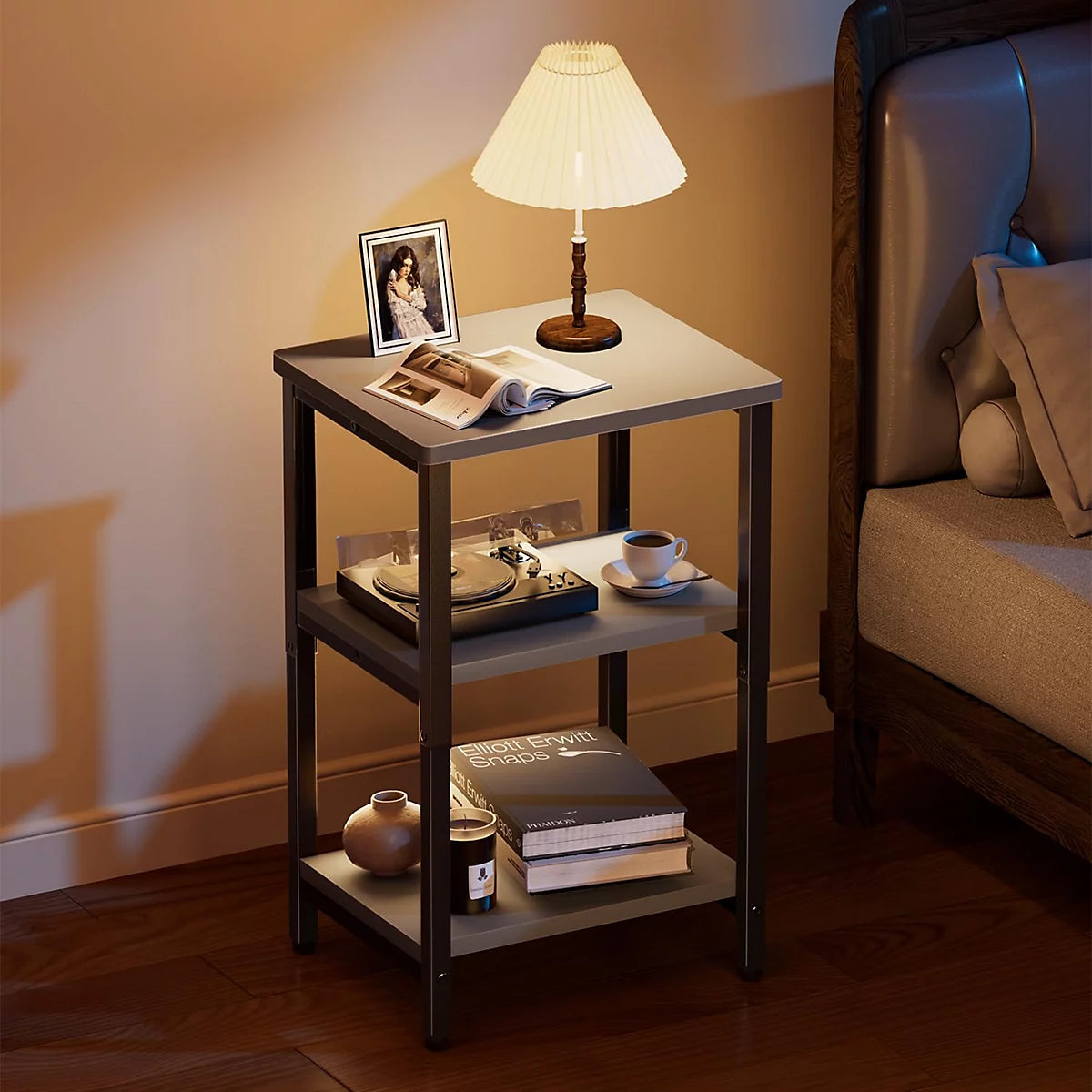 Precision Synergie Industrial Adjustable Bedside Table